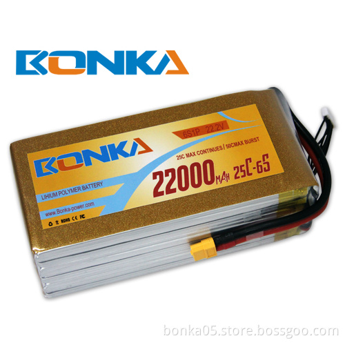 Bonka 22000mah 22.2V 25C/50C 6S UAV lipo battery
